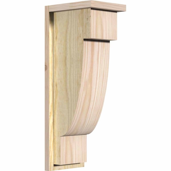 Ekena Millwork Alpine Rough Sawn Corbel w/Backplate, Douglas Fir, 8"W x 10"D x 26"H COR08X10X26ALP01RDF - main